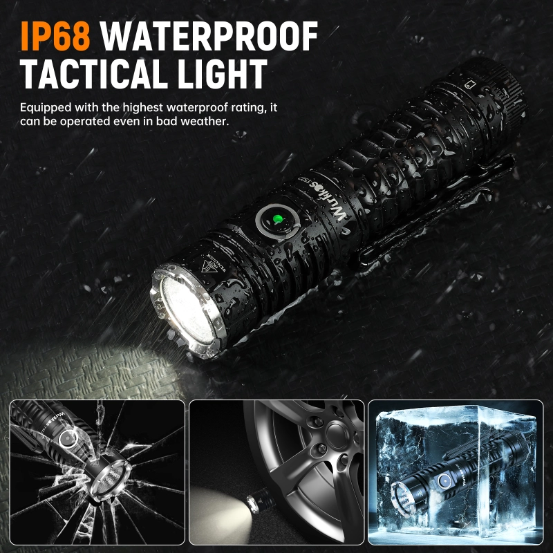 【New 70.3 HI 90CRI】Wurkkos TS22 XHP70.2 Powerful 4500LM  21700 LED Flashlight XHP70.3 with Magnet Tail & Reverse Charging USB C Rechargeable