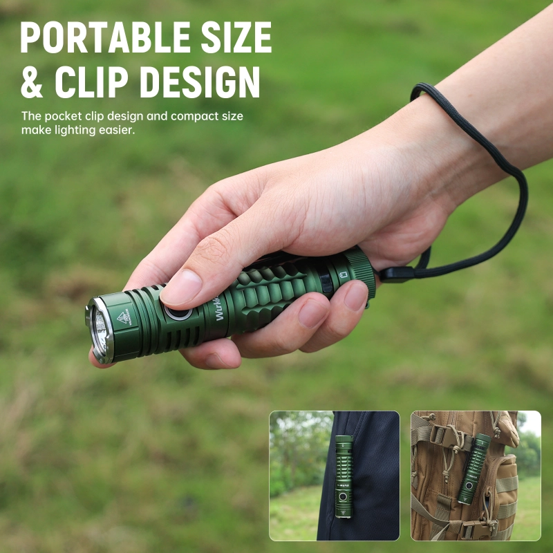 【New 70.3 HI 90CRI】Wurkkos TS22 XHP70.2 Powerful 4500LM  21700 LED Flashlight XHP70.3 with Magnet Tail & Reverse Charging USB C Rechargeable