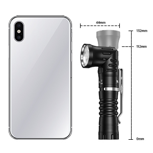 【New release】Wurkkos HD11 90° Folding Flashlight, Red＆White Led, Automatic Switching Spot＆Flood Light, Max 1800LM IP68 with Magnetic Tail