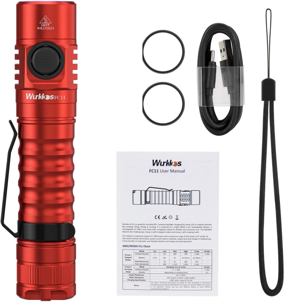 【Sale】Wurkkos FC11 LH351D Red Purple Special Offer