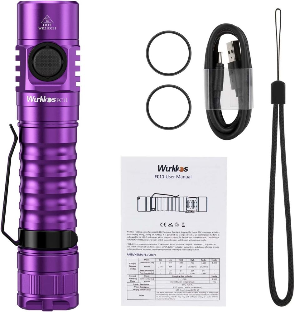 【Sale】Wurkkos FC11 LH351D Red Purple Special Offer