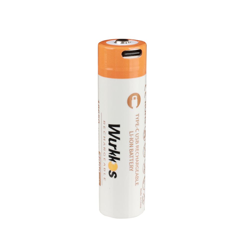 Wurkkos 3000mah 18650 Rechargeable Battery with USB-C Chargering Port