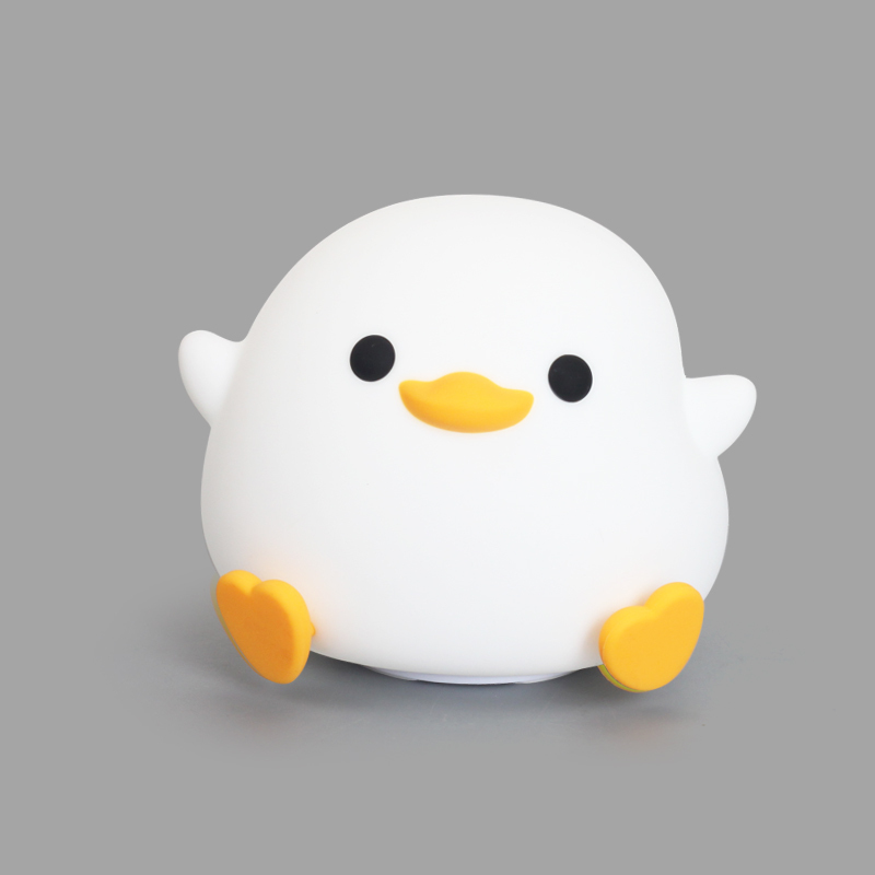 Cartoon Cute Duck LED, Soft silicone lamp, Touch sensing function with Warm light