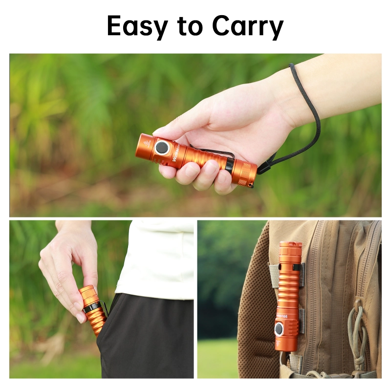 【Free diffuser】Wurkkos FC11C Nichia 519A Buck Circuit Flashlight, Max output 1200Lumens 18650 LED with Magnetic Tail USB C Rechargeable Torch