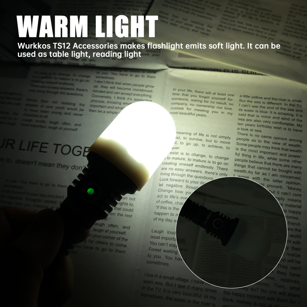 Wurkkos TS12 Mini Thrower EDC Flashlight, 1050LM 432 Meters Powerful USB C Rechargeable Light