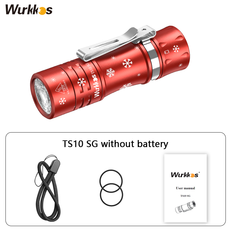 Wurkkos TS10 SG Powerful Mini EDC Flashlight, 1650 Lumens 294 Meter Throw with SFT25R,RGB Aux LEDs