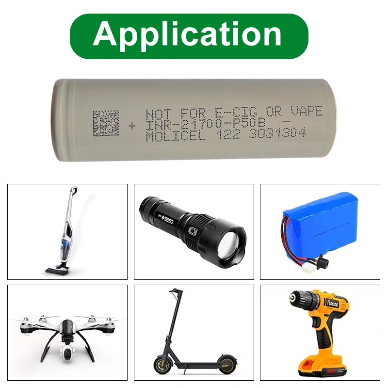 Molicel 21700 Lithium Liion Battery, Molicel P50B, P45B, P42A 21700