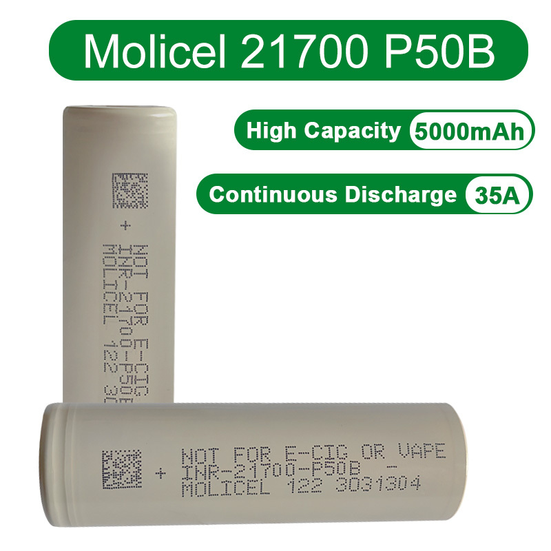 Molicel 21700 Lithium Liion Battery, Molicel P50B, P45B, P42A 21700