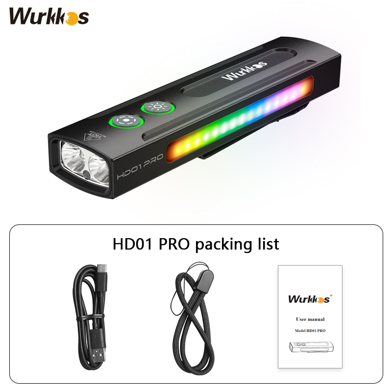 【New release】Wurkkos HD01 PRO Flat EDC Flashlight, with 365nm UV light, Green Laser, White flood led, Side RGB Lights/Dual Switch/Magnetic Tail