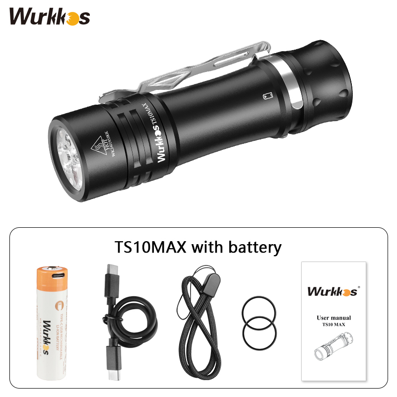 【New Release】TS10 MAX Nichia 519A 5000k＆ anduril 2.0 ,18650 portable flashlight with Maximum output 2500 lumens/157m/E-tail switch