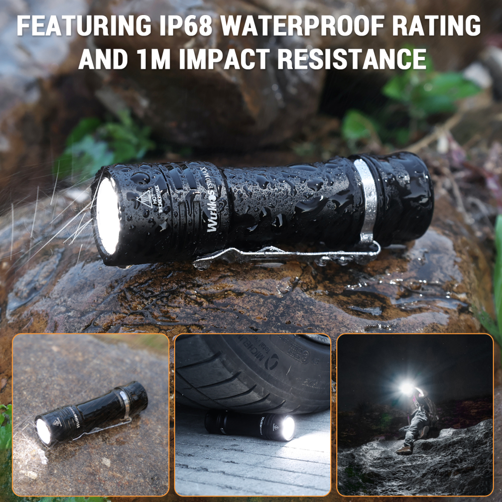 【New Release】Wurkkos TS10 MAX Nichia 519A 5000k＆ anduril 2.0 ,18650 portable flashlight with Maximum output 2500 lumens/157m/E-tail switch