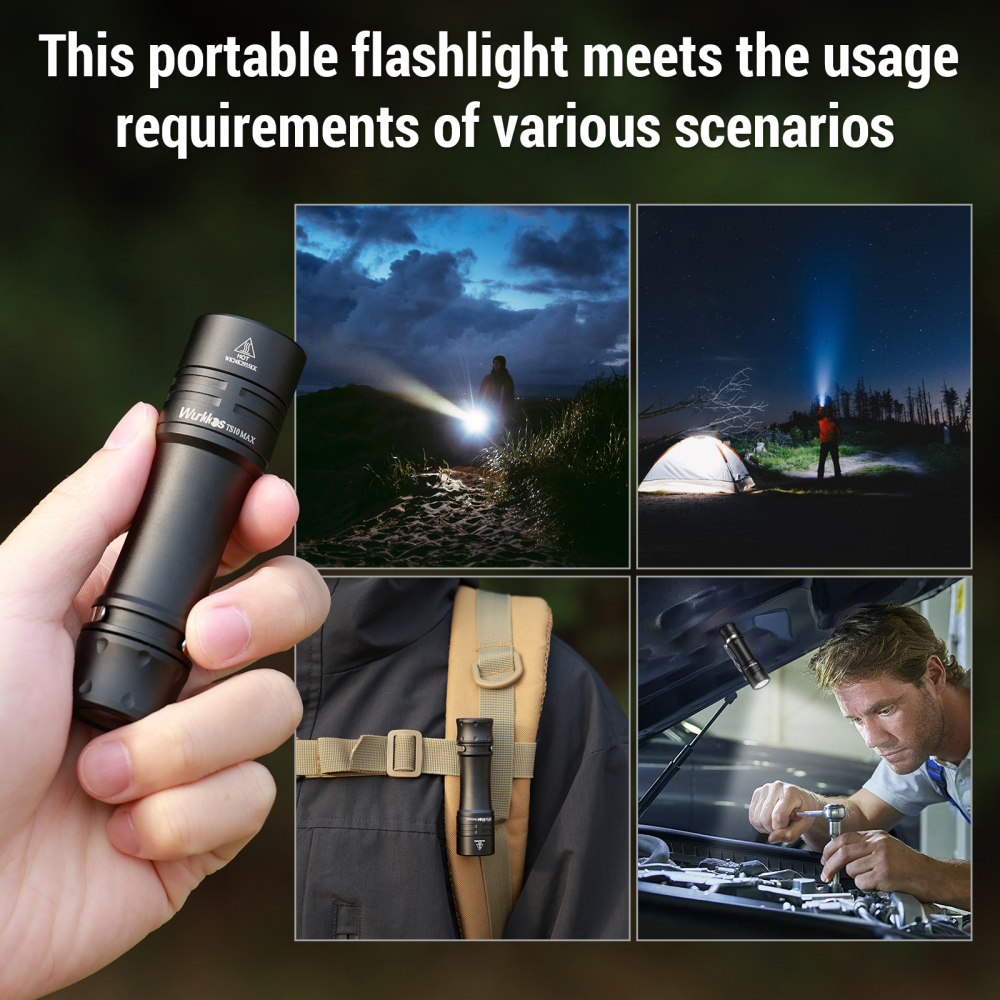 【New Release】Wurkkos TS10 MAX Nichia 519A 5000k＆ anduril 2.0 ,18650 portable flashlight with Maximum output 2500 lumens/157m/E-tail switch