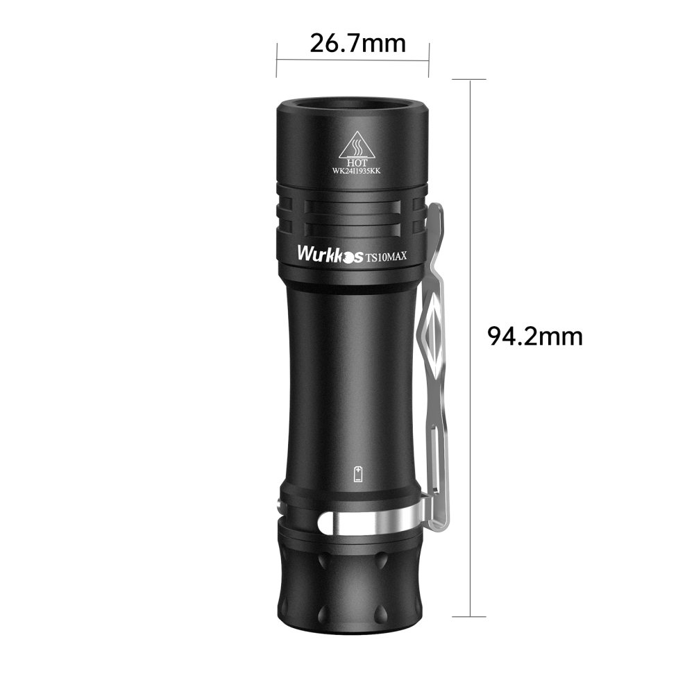 【New Release】TS10 MAX Nichia 519A 5000k＆ anduril 2.0 ,18650 portable flashlight with Maximum output 2500 lumens/157m/E-tail switch