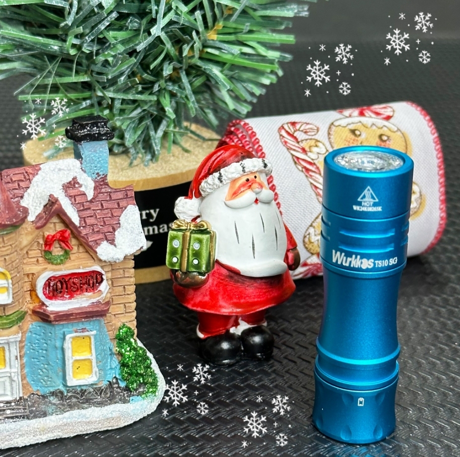 【New release】Wurkkos TS10 SG Powerful Mini EDC Flashlight, with 1*SFT25R and 3*RGB Aux LEDs, Maximum output 1650 lumens/294 meters, Fun＆multi-functional anduril torch