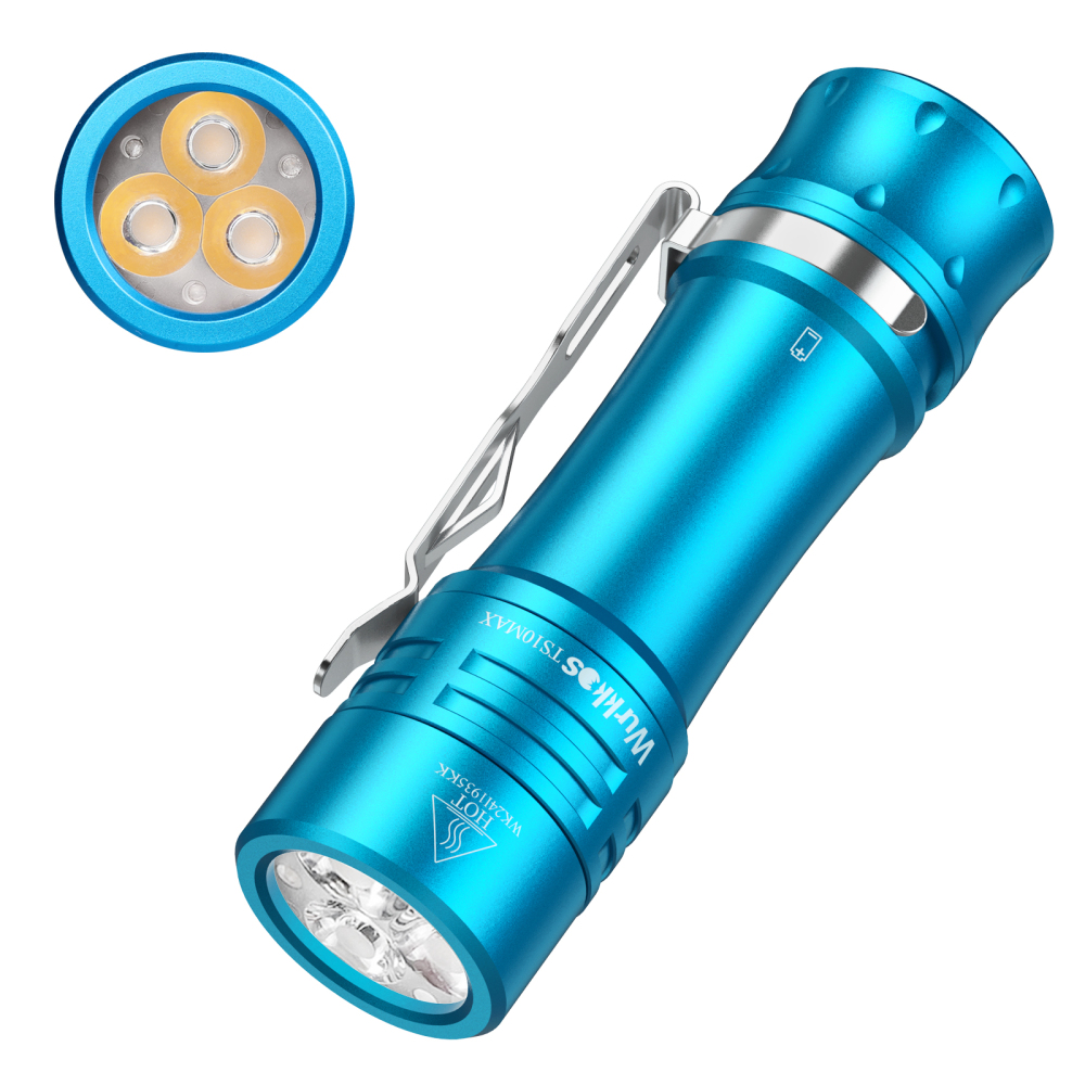 【USA warehouse】Wurkkos TS10 MAX Nichia 519A 5000k＆ anduril 2.0 ,18650 portable flashlight with Maximum output 2500 lumens/157m/E-tail switch