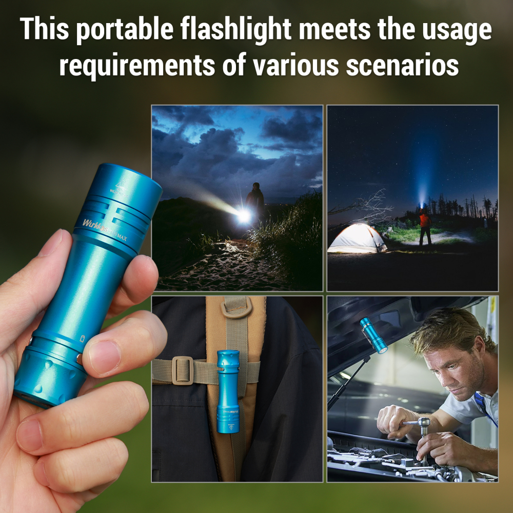 【USA warehouse】Wurkkos TS10 MAX Nichia 519A 5000k＆ anduril 2.0 ,18650 portable flashlight with Maximum output 2500 lumens/157m/E-tail switch