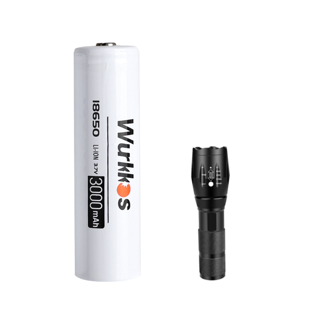 【Free Giftt】1PC Wurkkos 18650 Rechargeable Batteries 3000mAh