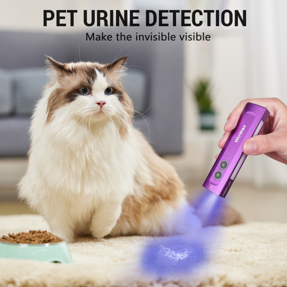 【USA warehouse】Wurkkos HD01UV Multifunctional EDC Flashlight, with 365nm UV light and White flood led, Side RGB Lights/Dual Switch/Magnetic Tail