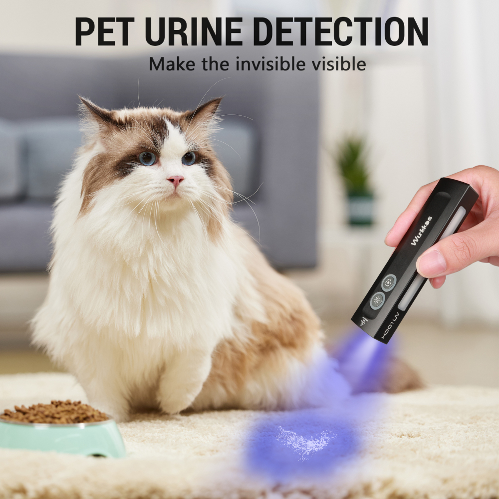 【USA warehouse】Wurkkos HD01UV Multifunctional EDC Flashlight, with 365nm UV light and White flood led, Side RGB Lights/Dual Switch/Magnetic Tail