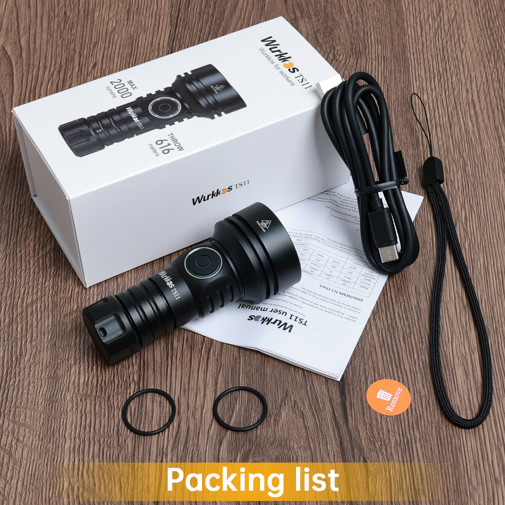 New Release Wurkkos TS11 USB C Rechargeable 18350 EDC Flashlight SFT40 Powerful 2000LM with RGB Auxiliary And RGB Switch,Anduril 2.0 Waterproof IP68
