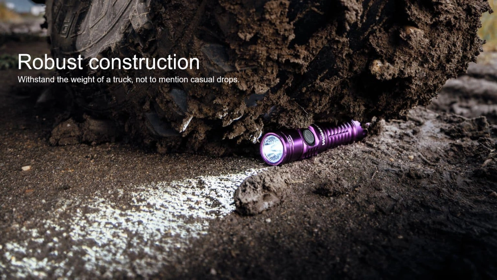 Vday Limited $29.99】FC12 Purple tactical flashlight + WK03 Red