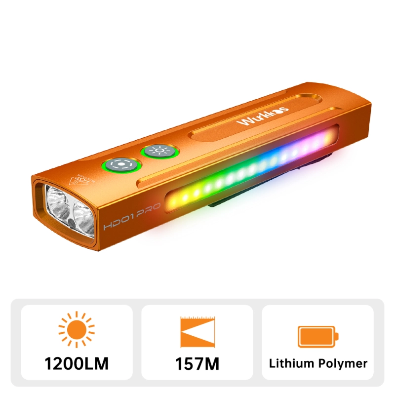 【New release】Wurkkos HD01 PRO Flat EDC Flashlight, with 365nm UV light, Green Laser, White flood led, Side RGB Lights/Dual Switch/Magnetic Tail