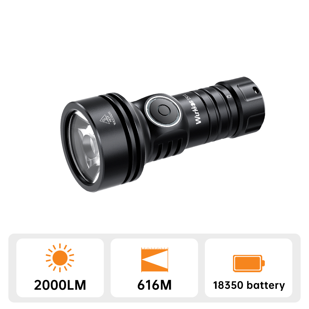 【USA Warehouse】Wurkkos TS11 2000LM Powerful Rechargeable EDC Flashlight SFT40 with RGB Auxiliary And Switch, Anduril 2.0, IP68
