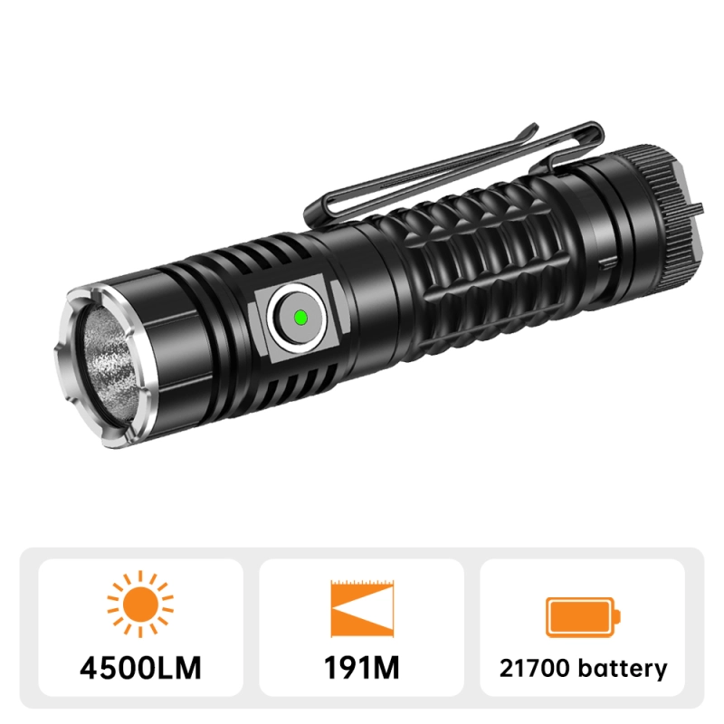 【New 70.3 HI 90CRI】Wurkkos TS22 XHP70.2 Powerful 4500LM  21700 LED Flashlight XHP70.3 with Magnet Tail & Reverse Charging USB C Rechargeable