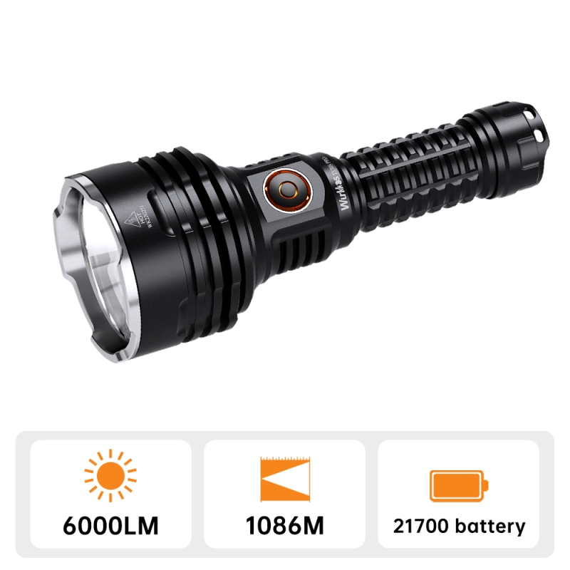 Wurkkos TS30S PRO Powerful 6000lm Flashlight, Reverse charging, 1086 Meters, SBT90.2 LED BLF Anduril 2.0 IP68