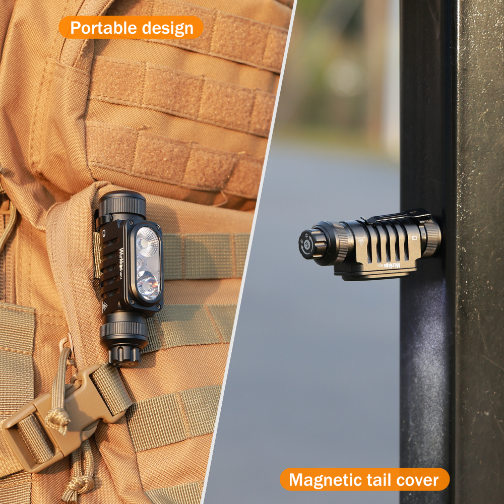 【New Release】Wurkkos HD16 headlamp max output 2500lumen 297M, Configure spot＆flood＆red light with Convenient rotary switch