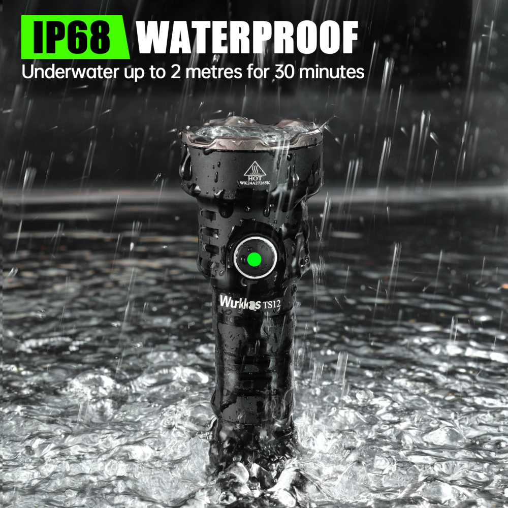 【Limited $12.99】Wurkkos TS12 Mini Thrower EDC Flashlight, 1050LM 432Meters Powerful USB C Rechargeable Light