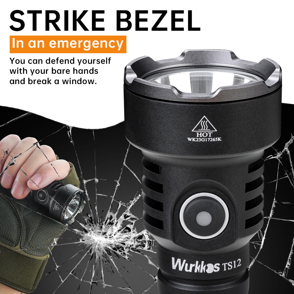 【Limited $12.99】Wurkkos TS12 Mini Thrower EDC Flashlight, 1050LM 432Meters Powerful USB C Rechargeable Light