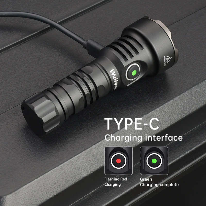 【Limited $12.99】Wurkkos TS12 Mini Thrower EDC Flashlight, 1050LM 432Meters Powerful USB C Rechargeable Light