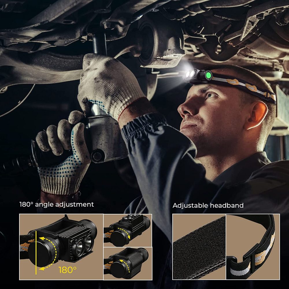 【New Release】Wurkkos H25L Powerful 1000 Lumens Rechargeable Headlamp