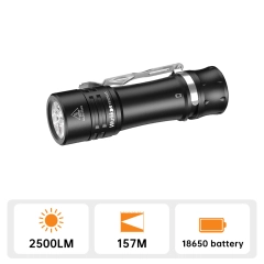 Wurkkos TS10 MAX Nichia 519A 5000k＆ anduril 2.0 ,18650 portable flashlight with Maximum output 2500 lumens/157m/E-tail switch