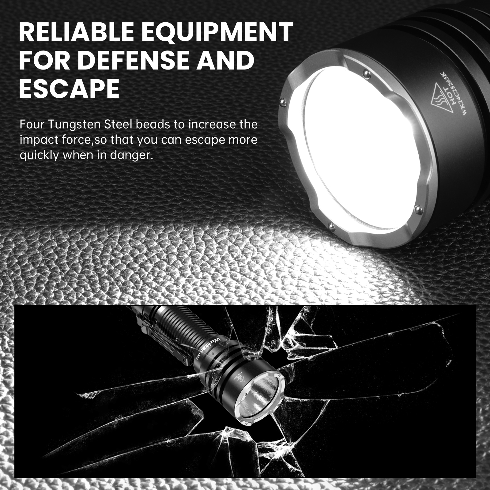 Wurkkos TS23 21700 Tactical Flashlight XHP70.3 HI LED 5000Lm Torch IPX8 ...