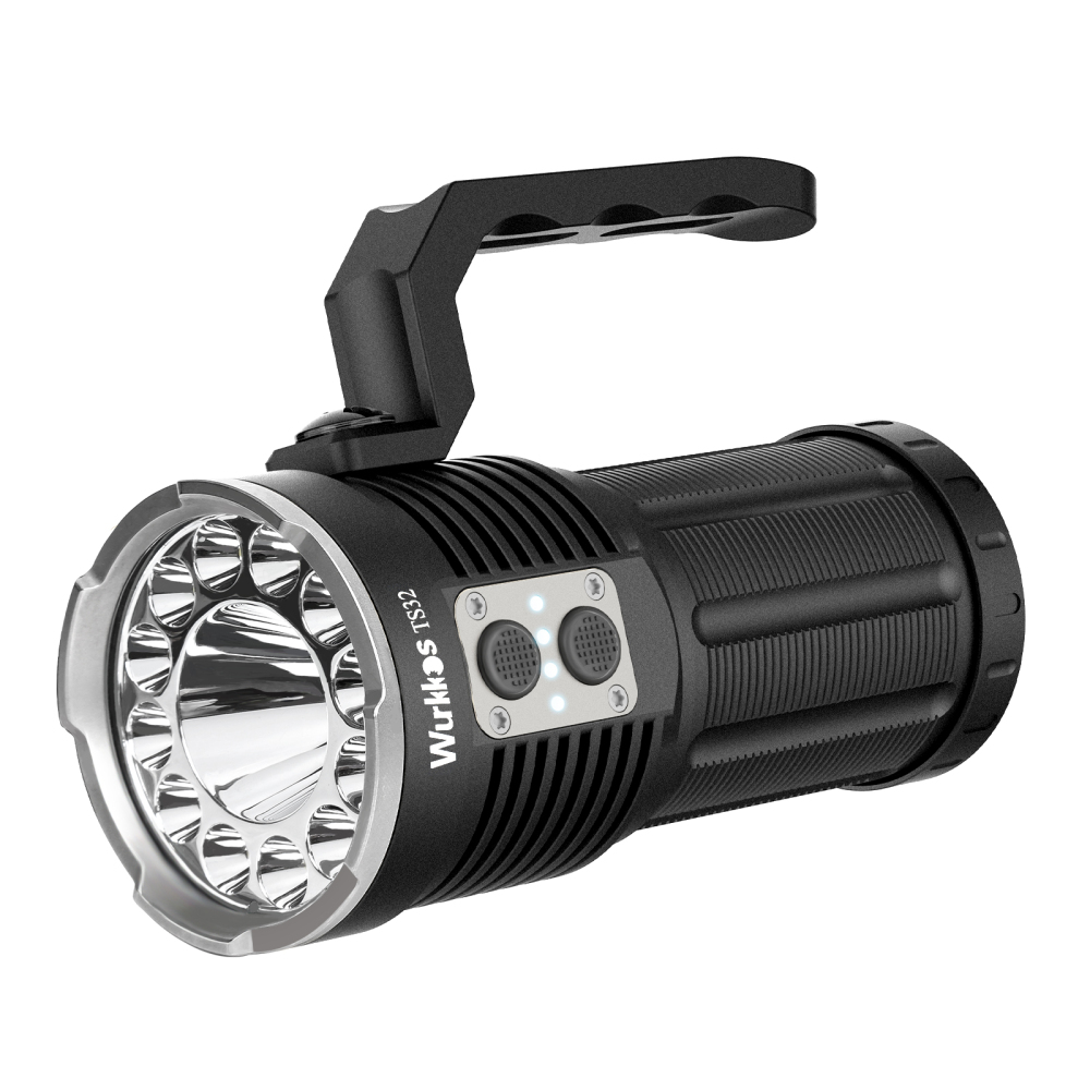 Wurkkos TS32 – 12000 Lumens Super Bright Flashlight with Spotlight & Floodlight, USB-C Rechargeable & Power Bank