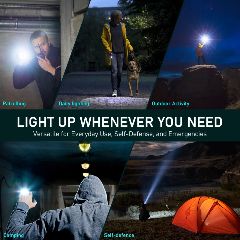 【New Release】 Wurkkos FC12C Buck Circuit Tactical Flashlight, Long-range 1600 LM/332 M, Dual Mode tactical and ramping mode
