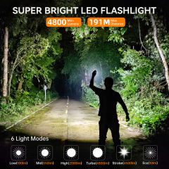 Wurkkos TS22 XHP70.3 LED Flashlight, 4500 Lumen and High CRI, Magnetic Tail, Reverse Charging, USB-C Rechargeable