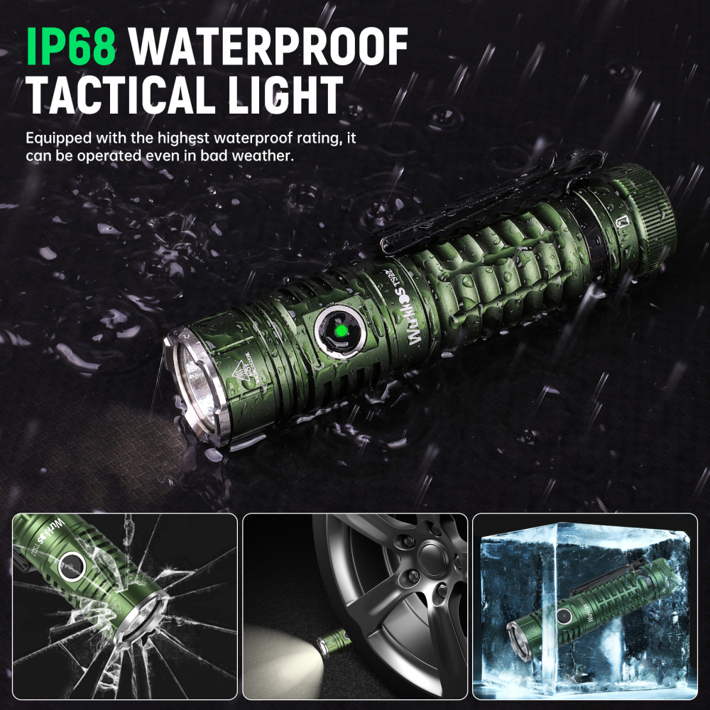 【Poland warehouse】Wurkkos TS22 XHP70.3 LED Flashlight, 4500 Lumen and High CRI, Magnetic Tail, Reverse Charging, USB-C Rechargeable