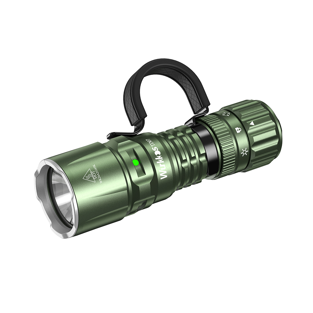【New Release】Wurkkos TD07 Tactical Flashlight, SFT25R 6000k Mini Powerful LED, 1300lm 479m Range, 2 Mods Tactical and Outdoor