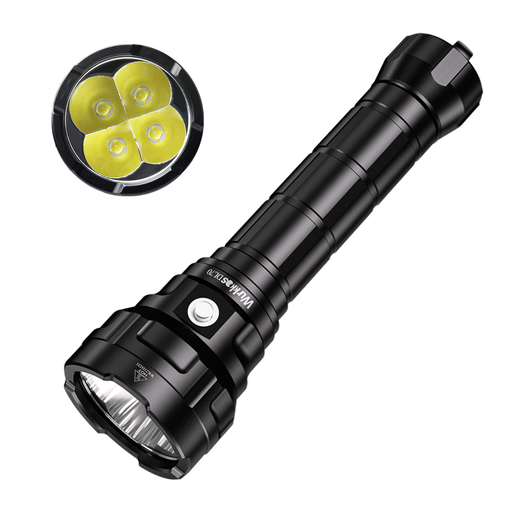 Wurkkos DL70 Super Bright 13000lm Dive Light 4*XHP50B 26650 Flashlight 4 Modes