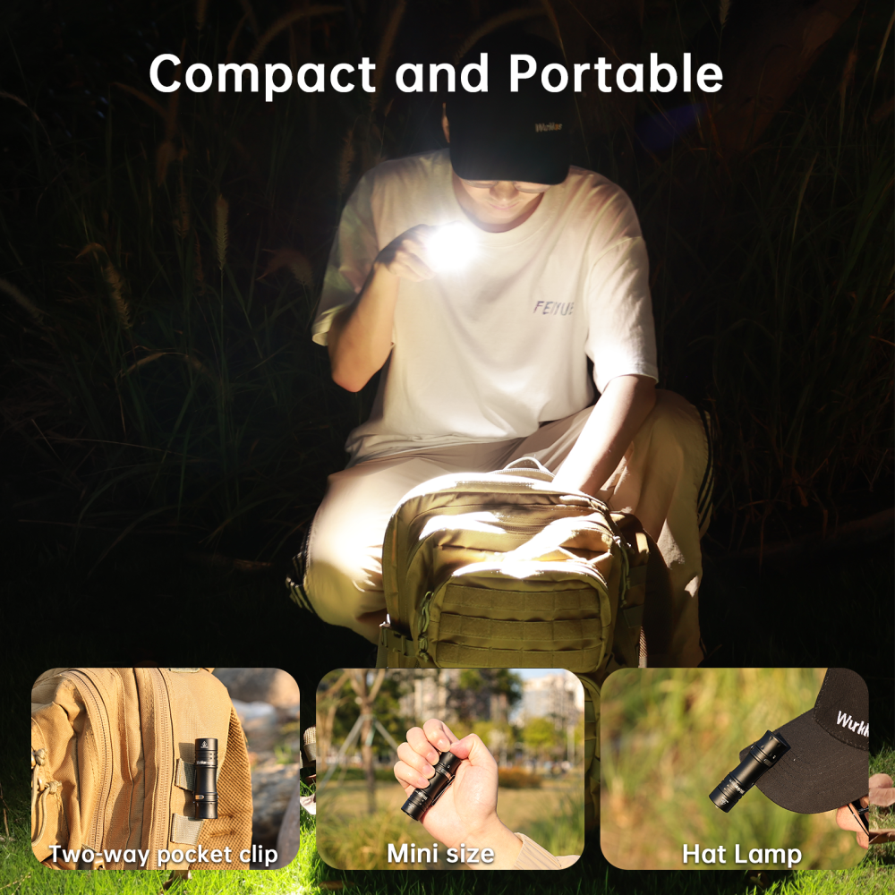 【Free Gift】Wurkkos Ts10 V2 Black 6000k With 14500 Battery