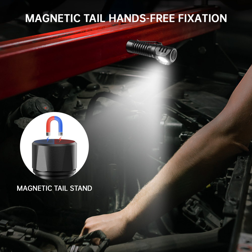 【New Release】Wurkkos HD12 Mini Angle Light, White&Red Beam, USB C Rechargeable 14500/AA Headlamp ,with Simple UI/Adjustable Headband