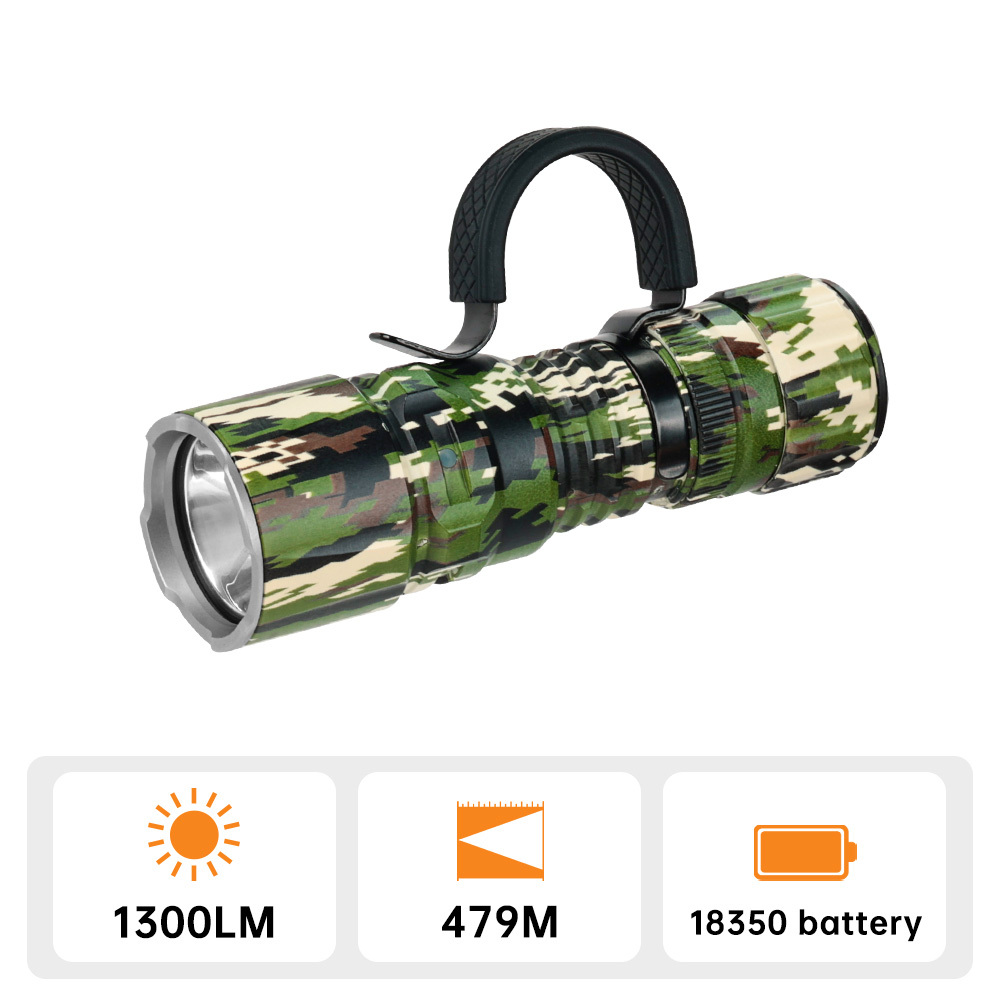 【US warehouse No Tax】Wurkkos TD07 Tactical Flashlight, USB C Rechargeable 1300 Lumens, 479m Long Range EDC Flashlight