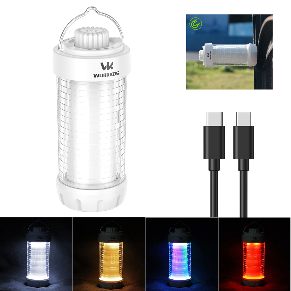 【New Release】 Wurkkos CL01 Camping Light with Adjustable Color Temperature/Power Bank/RGB Police Modes/Magnet Tail/21700 Battery Replaceable