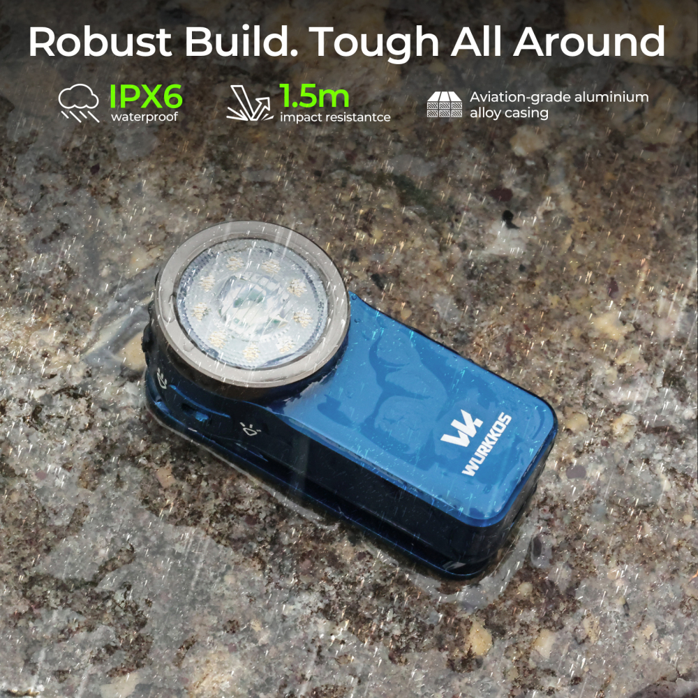 【 New Release】Wurkkos HD03 Clip Light, 680LM USB C Rechargeable Pocket Flashlight, with Spotlight/Floodlight(95 CRI)/RGB Lights/Magnet Inside/Buck Driver/ IPX6 Waterproof