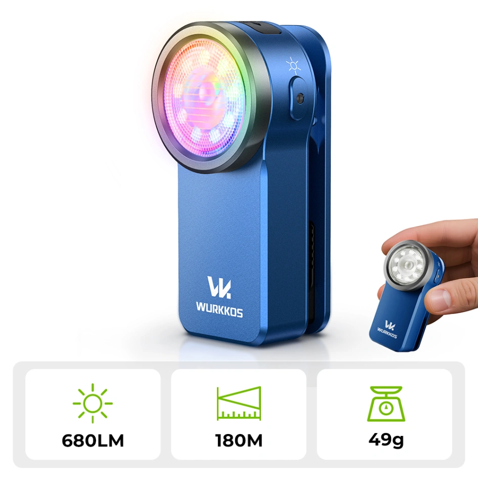 Wurkkos HD02 – 3300 Lm Quad-Beam Flashlight | Magnetic Folding Design