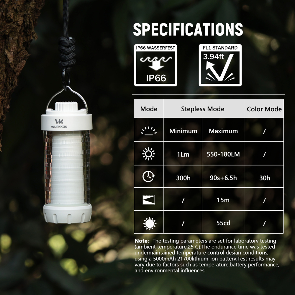 【New Release】 Wurkkos CL01 Camping Light with Adjustable Color Temperature & Power Bank | 500 Lumens + RGB Modes