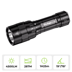 【EU warehouse】Wurkkos DL10R USB C Rechargeable Powerful 4500lm XHP70.2 21700 Flashlight Diving Light with Magnetic Control Switch Underwater Torch